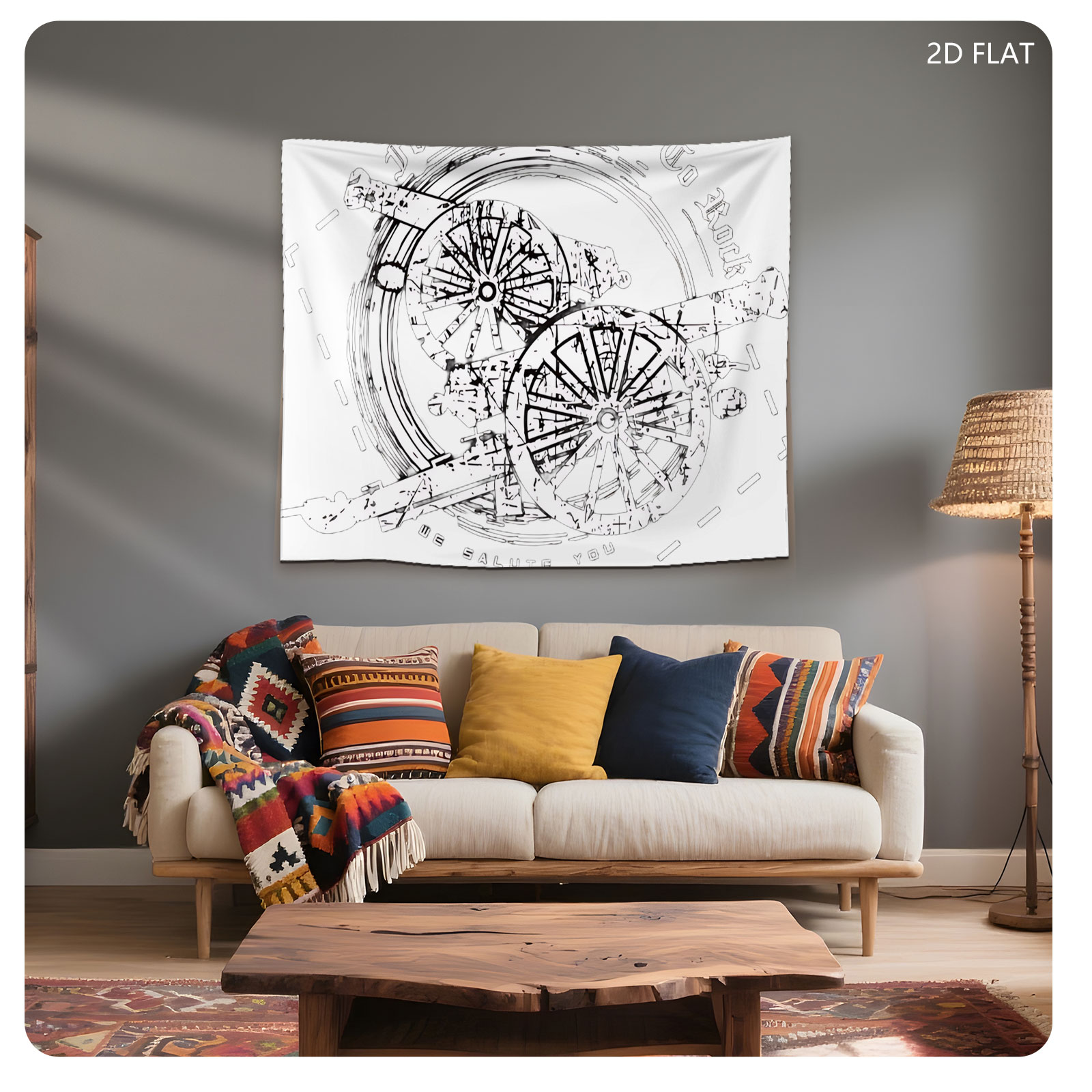 AC/DC For Those About To Rock We Salute You Cannon Logo - Tapestry