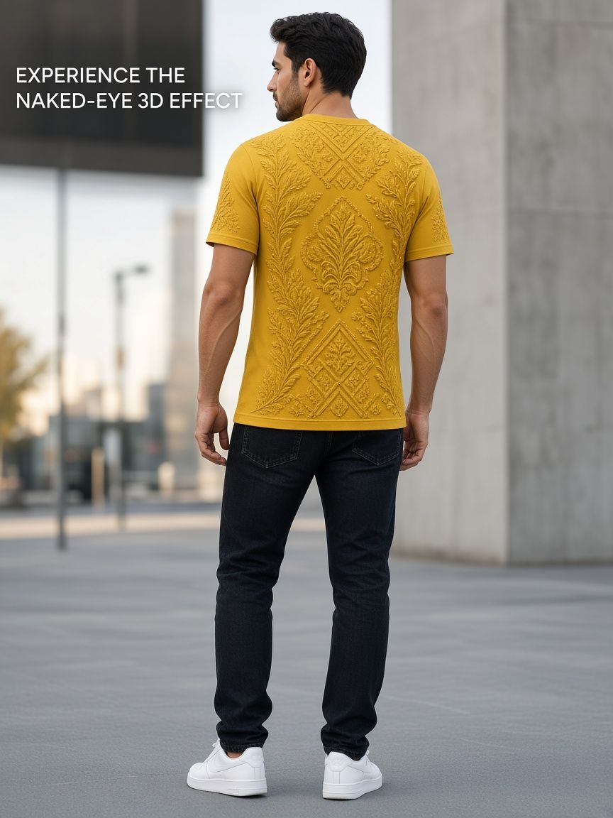 Ukrainian Trident 3D Optical Illusion Graphic Tee - Breathable Athletic Mesh T-Shirt Casual and Sports Wear