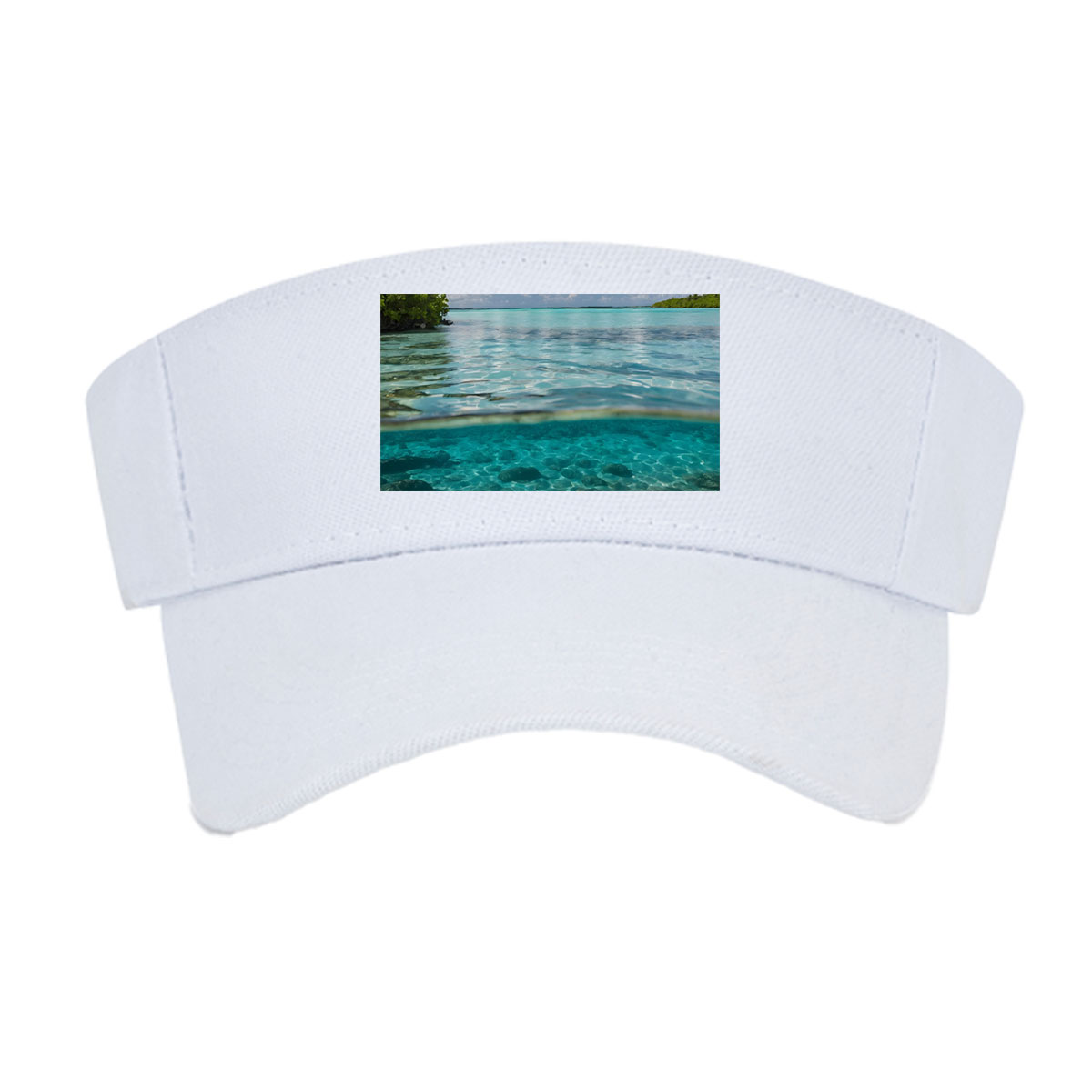 Crystal Clear Waters and Palm Trees in Paradise -  Visor cap