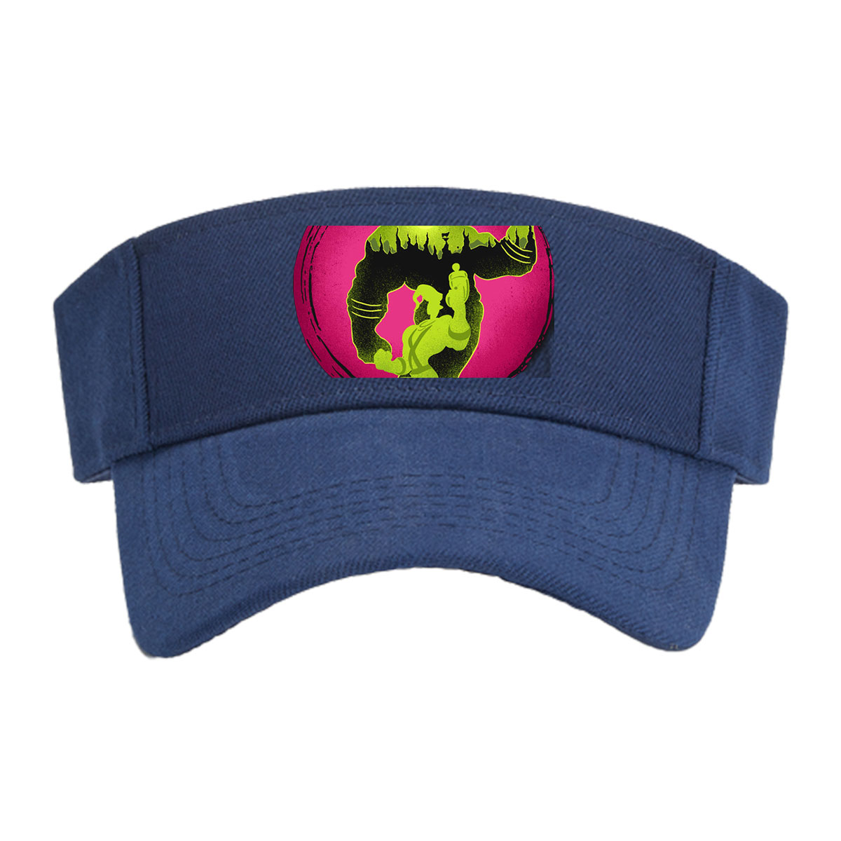 Green Goo Wizard and Warrior Duel on Pink Orb Background -  Visor cap