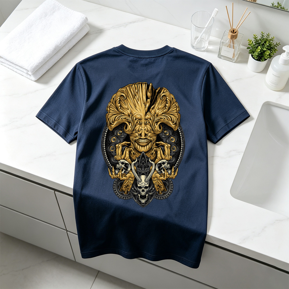 Alien vs. Predator: Golden Xenomorph and Skulls - Tee