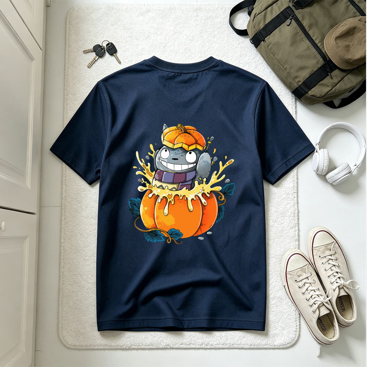 Pumpkin Cat in a Jack-o'-Lantern - Tee