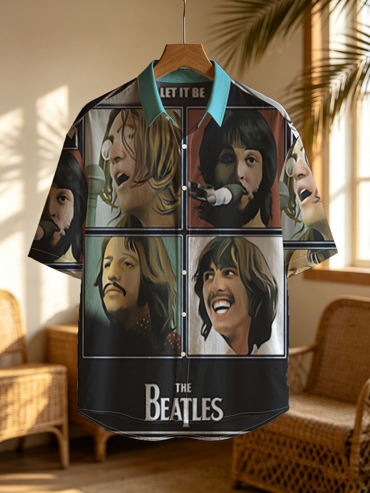 The Beatles - Let It Be Album Cover Featuring John Lennon, Paul McCartney, George Harrison, and Ringo Starr -  Shirt