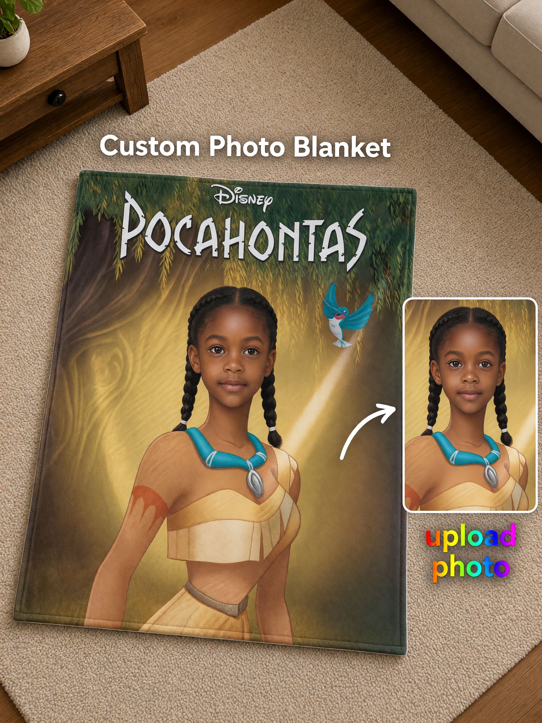Personalized Photo Face Flannel Blanket, Custom Portrait Fleece Throw for Bed Couch, Ideal Cozy Keepsake Gift