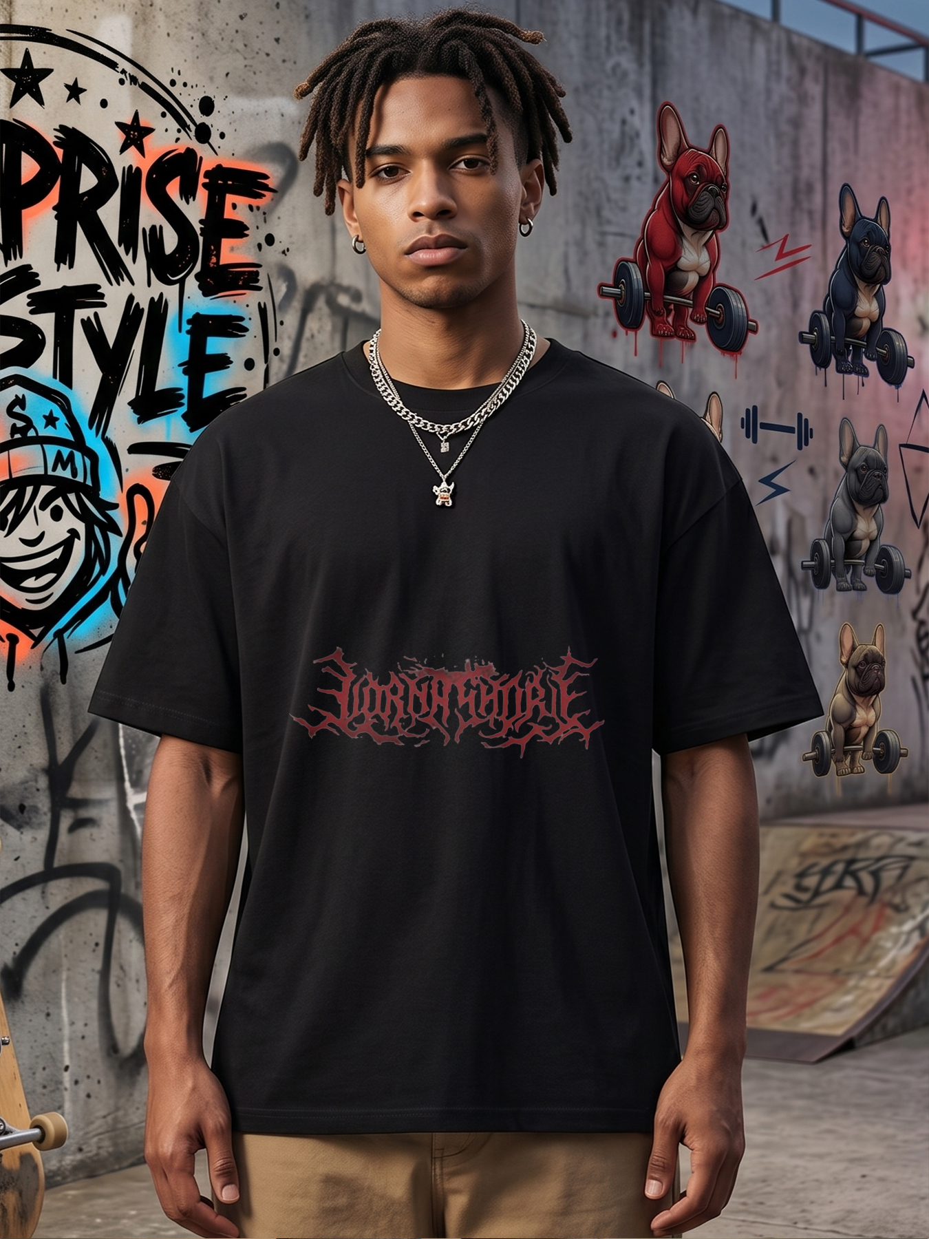 Men's Blood Red Gothic Font 