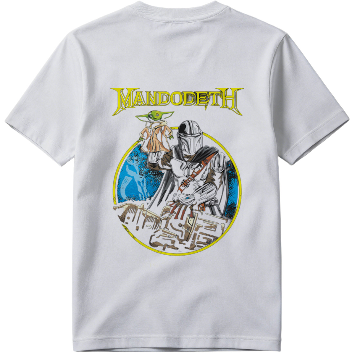 Mandalorian and Yoda in a Heavy Metal Style: Mandodeth - Tee