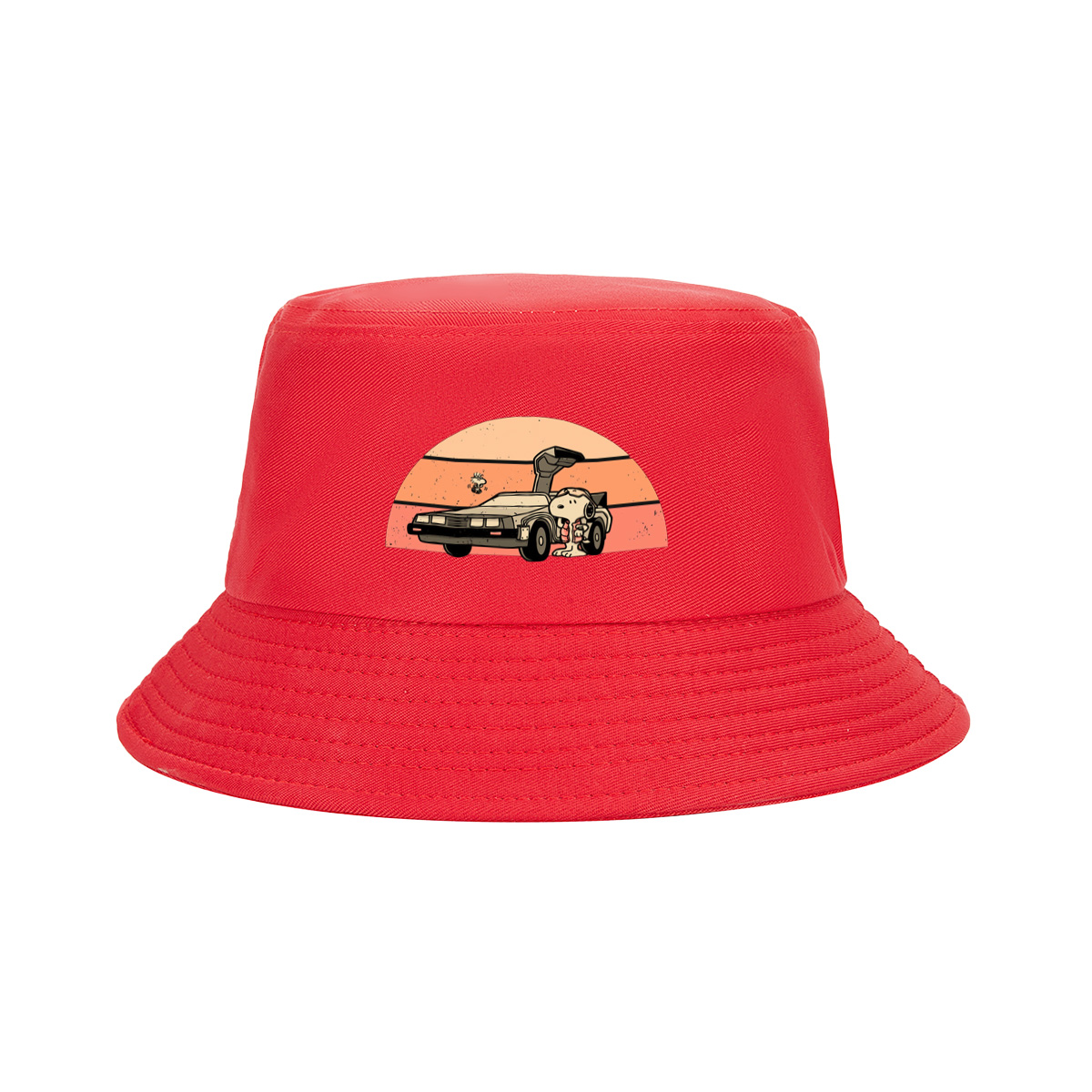 Snoopy and Woodstock in a DeLorean - Fisherman's Hat