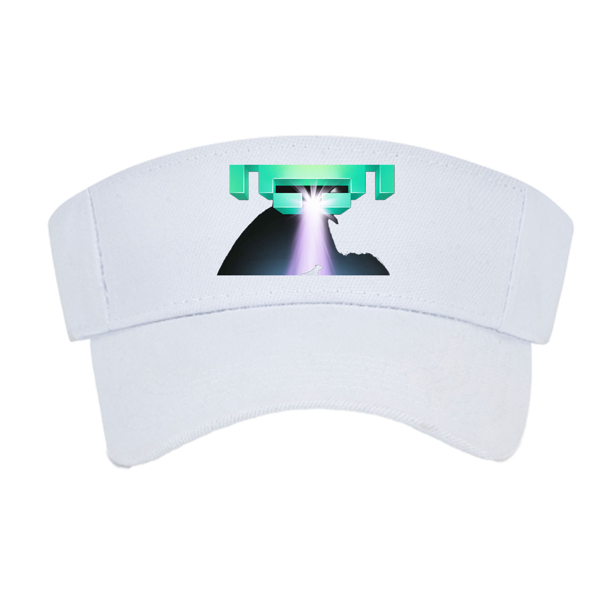 Alien Invader and Dog in Beam of Light -  Visor cap