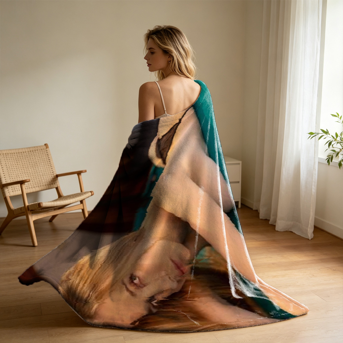 Barbara Palvin nude on bed. - Blanket