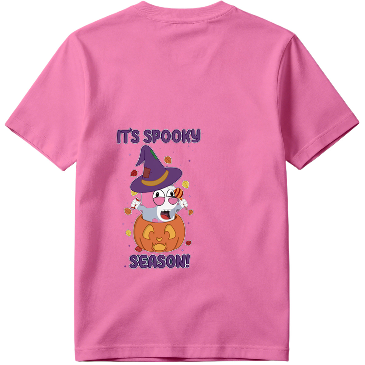 It's Spooky Season! - Dog in Witch Hat and Pumpkin - Tee