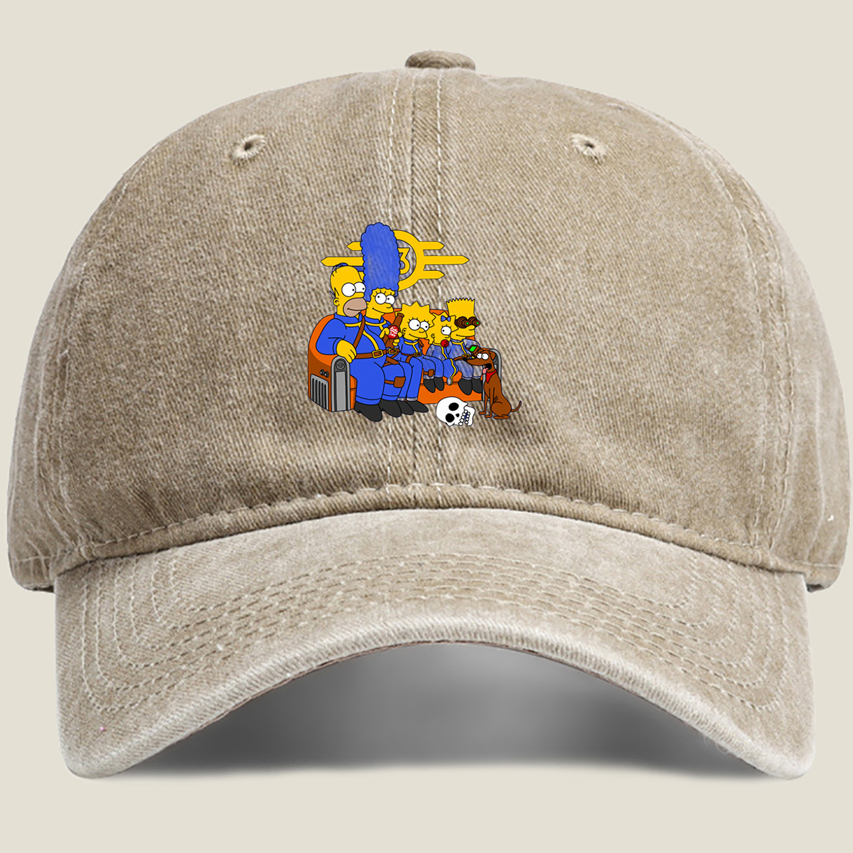 The Simpsons Family in Starfleet Uniforms - Washed Denim - Baseball Cap