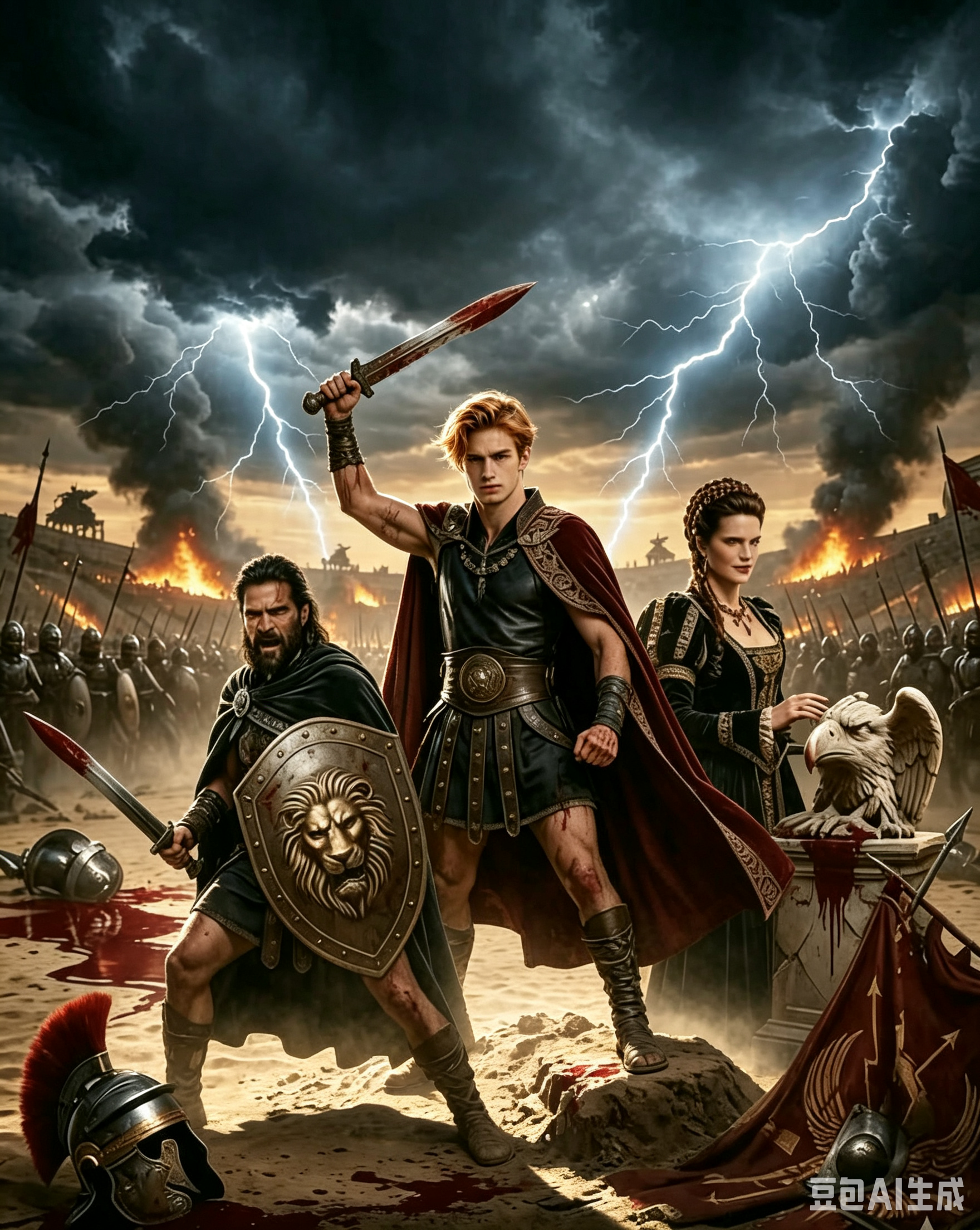 Custom Face Blanket Spartacus Series Flannel Blanket for Couch or Bed – Perfect Gift for Fans of Ancient Roman Drama and Gladiatorial Battles