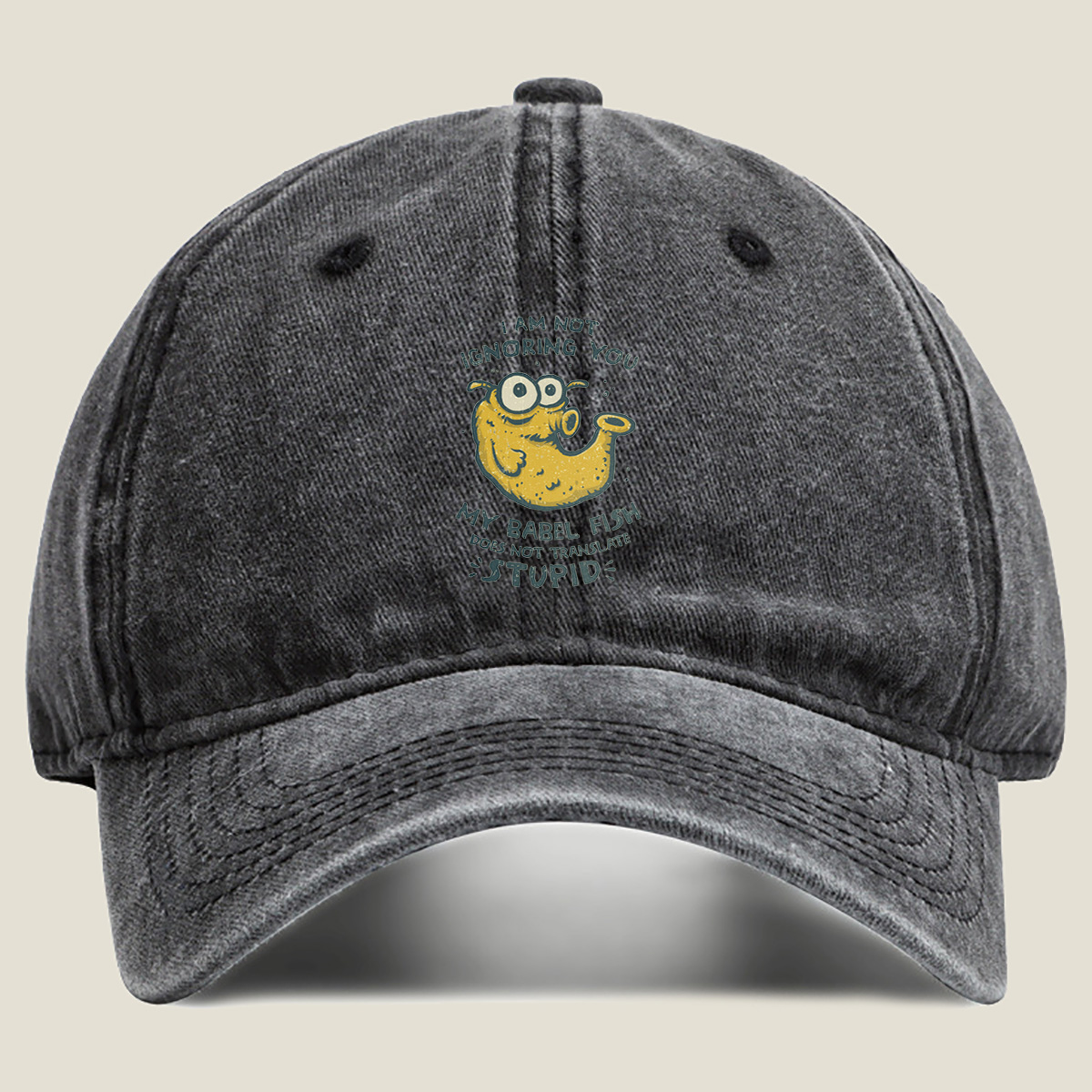 Babel Fish from The Hitchhiker's Guide to the Galaxy - Washed Denim - Baseball Cap
