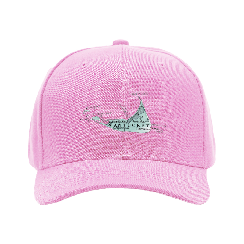1pc New Baseball Cap with Nantucket Island Print and Text Design Unisex Adjustable Hat for Outdoor Activities Travel and Casual Wear Suitable for Adults and Teens