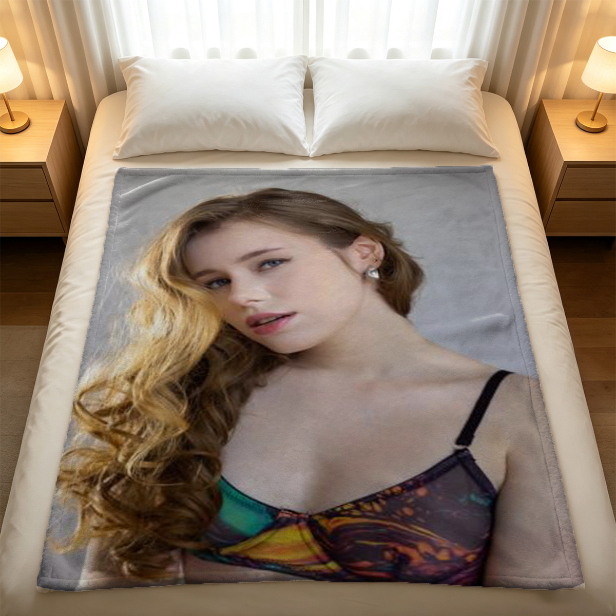 Leopard Thong Back View - Blanket
