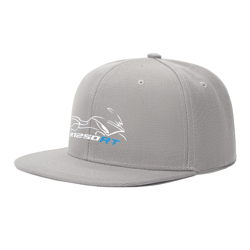 Flat Brim Baseball Cap R1250RT Motorcycle Logo Print Streetwear Underground Skate Style Hat for Basketball Court Skate Park Urban Riders and Hip Hop Artists