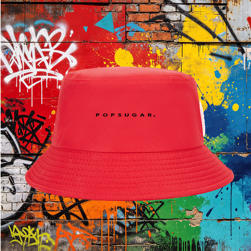 Unisex Classic Bucket Hat with Pop Sugar Logo Print - Stylish Sun Protection for Outdoor Activities, Perfect for Men and Women Who Love Casual Fashion and Urban Lifestyle