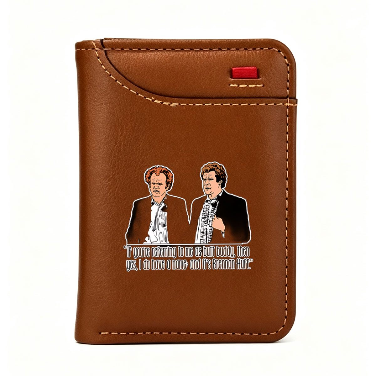Brennan Huff and Buff Buddy: A Comedy Duo in Tuxedos - Vertical Style Wallet