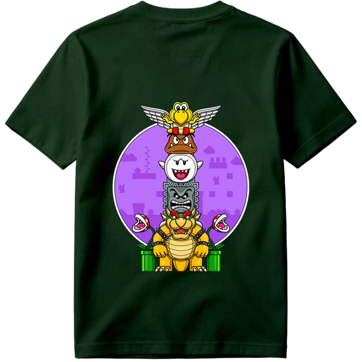 Super Mario - Bowser, Koopalings, and Enemies Stack - Tee