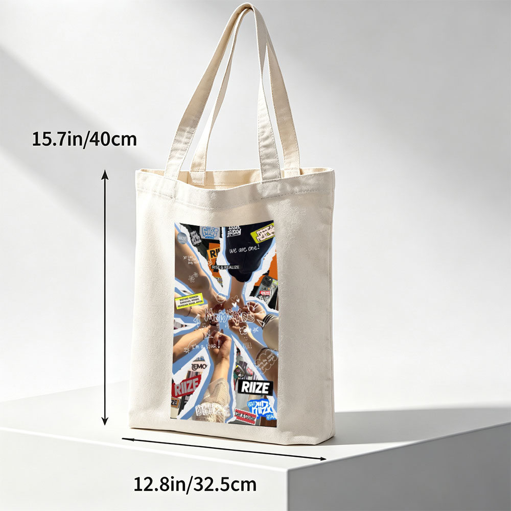 RIIZE Members Unite in a Vibrant Collage of Hands and Fans, Celebrating Unity and Memories - Canvas tote bags
