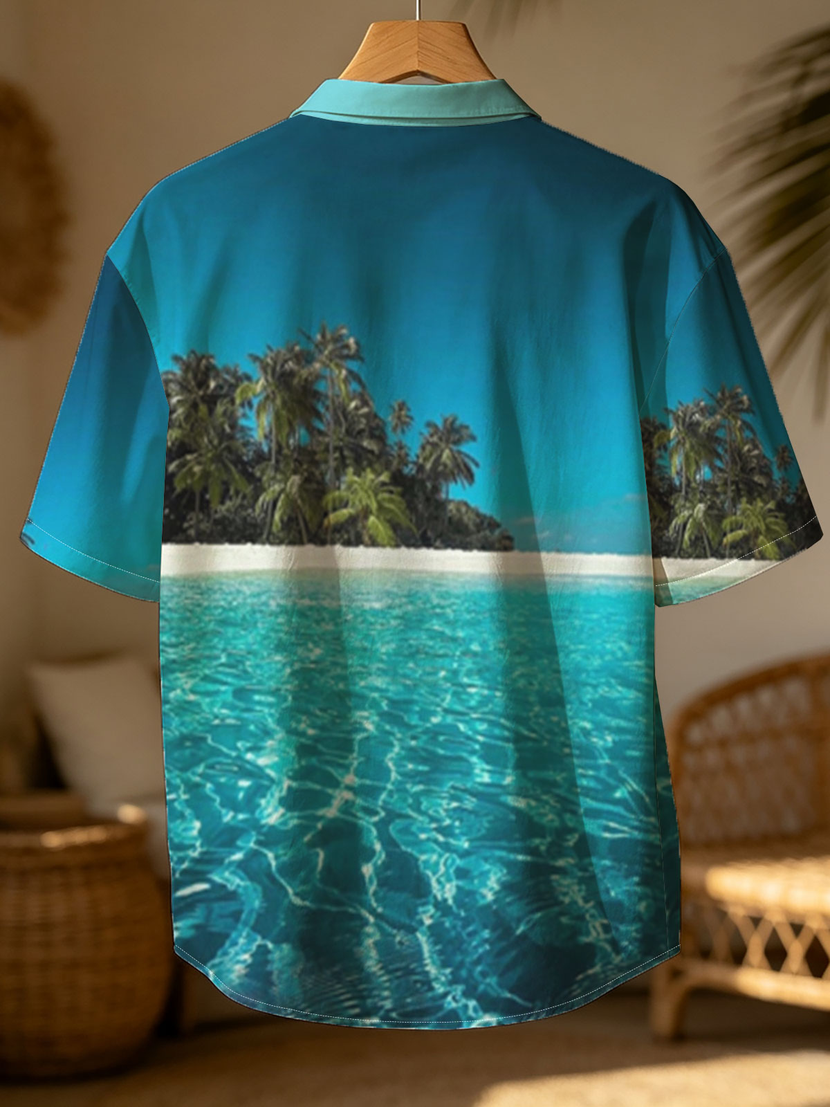 Crystal Clear Waters and Palm Trees on a Tropical Beach -  Shirt