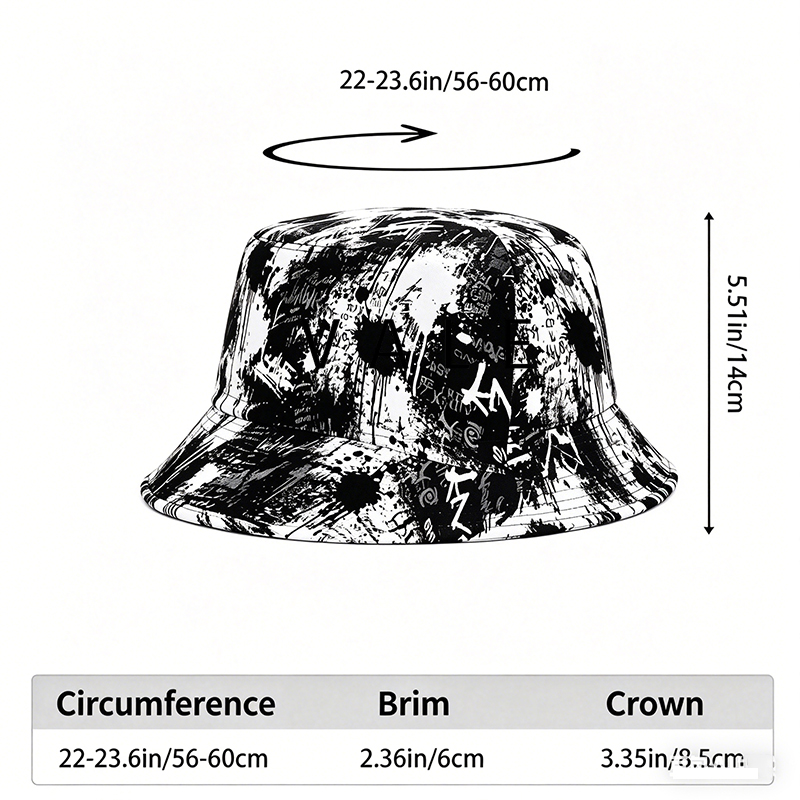 Unisex Classic Graffiti Bucket Hat with 