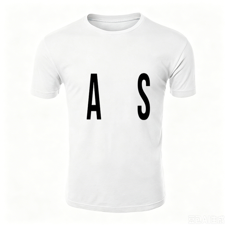 Unisex Classic T-Shirt with A and S Letter Print Design | Casual Everyday Wear for Men and Women | Perfect for Daily Outings, Work, or Leisure Activities