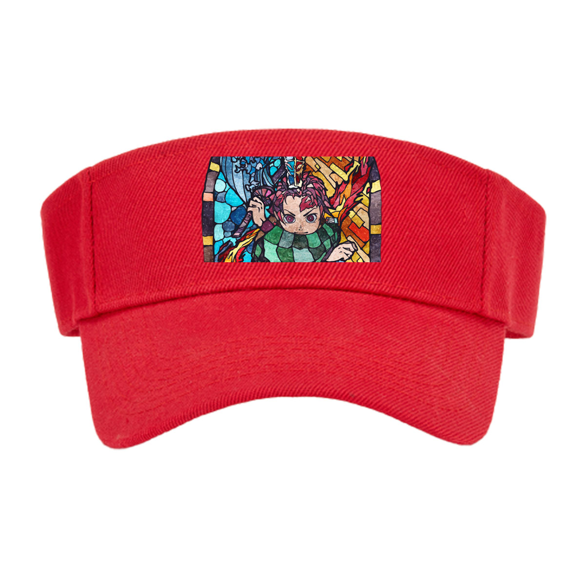 Demon Slayer Tanjiro Kamado Stained Glass Art -  Visor cap