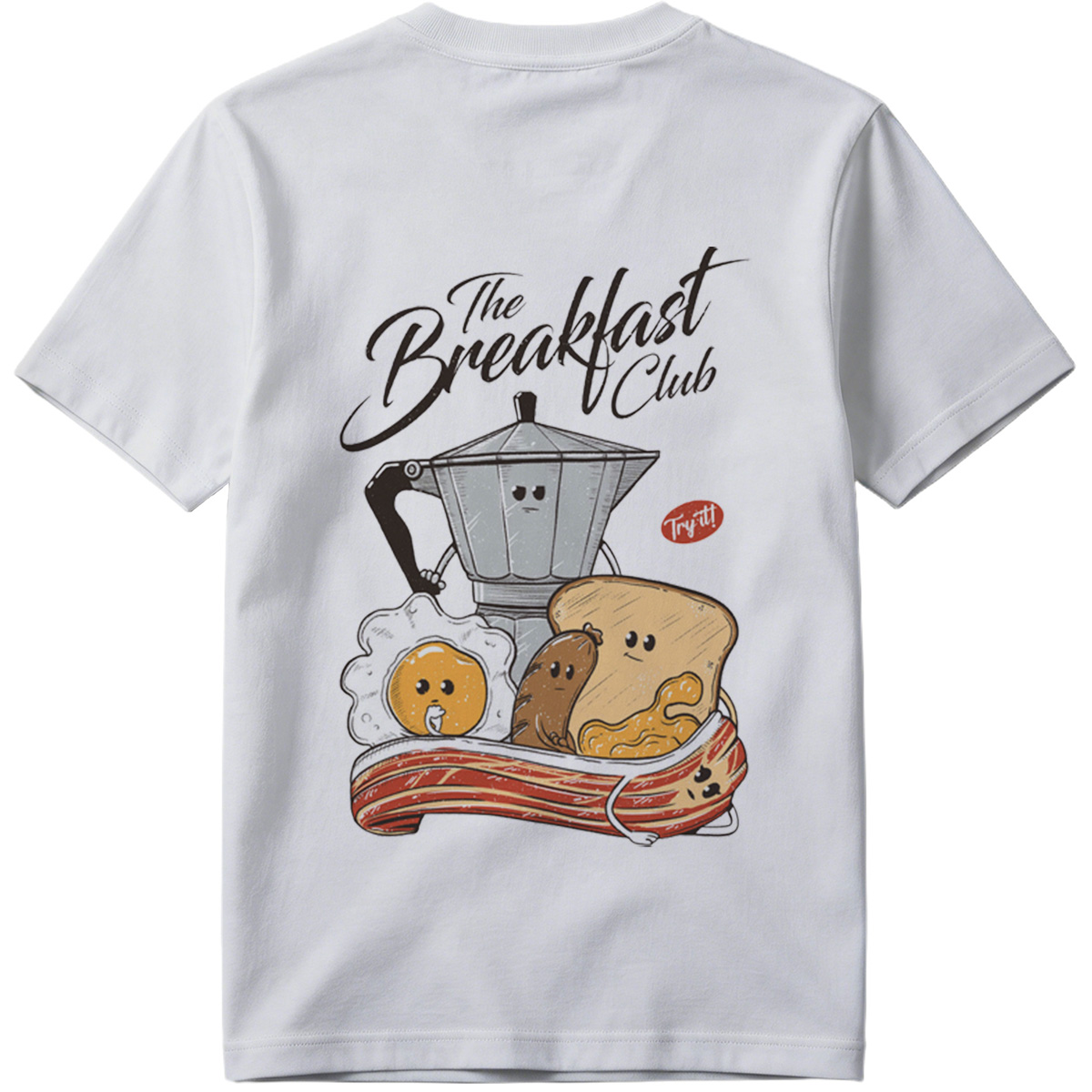 The Breakfast Club: Coffee Pot, Egg, Sausage, Toast, and Bacon - Tee