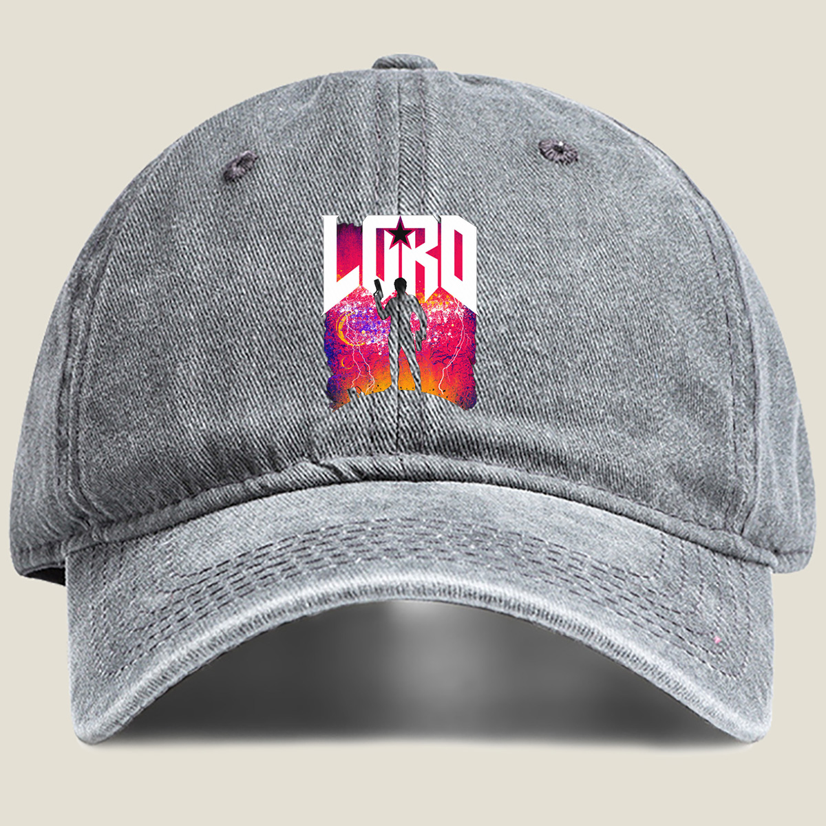 LORD: The Silhouette of Power - Washed Denim - Baseball Cap