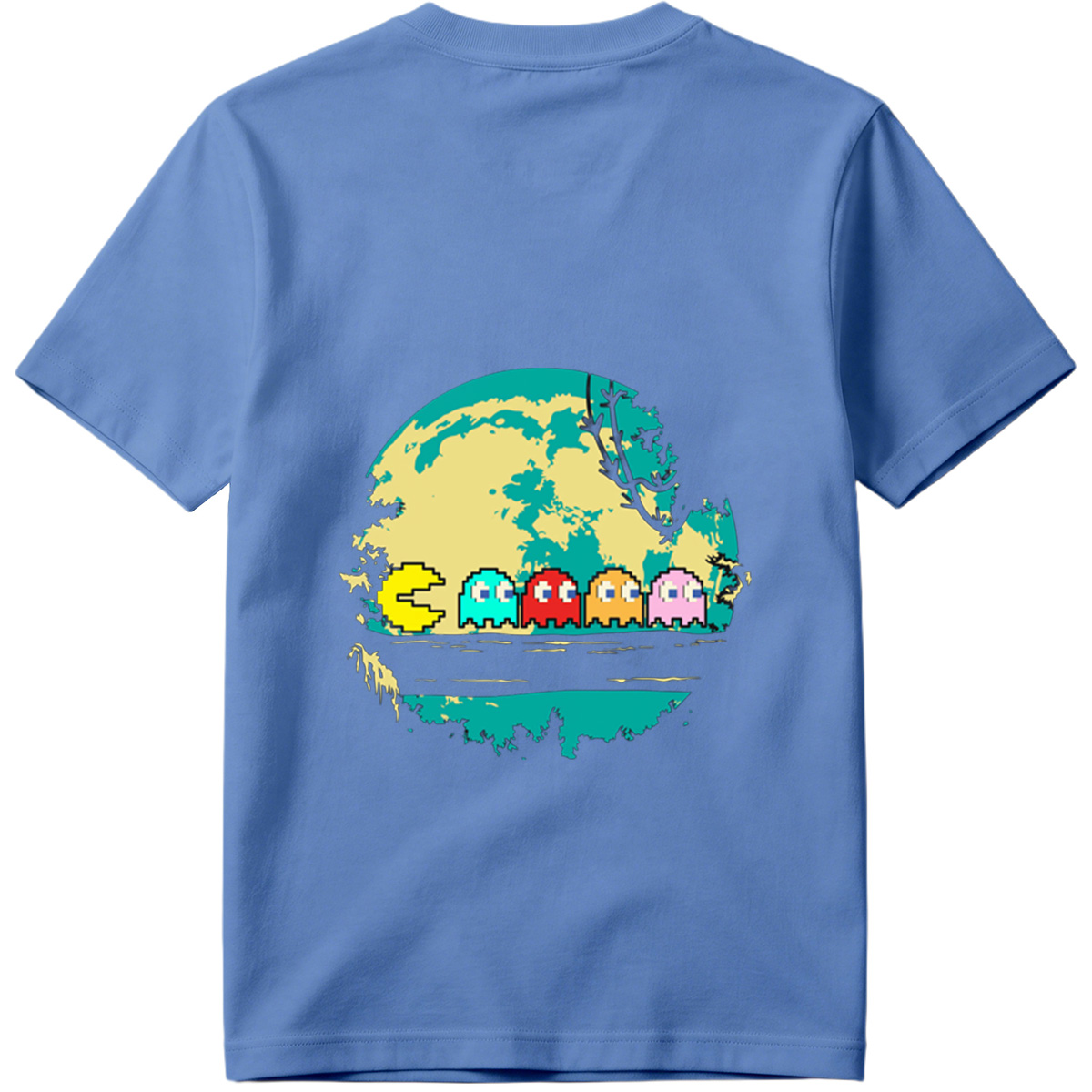 Pac-Man and Ghosts Under the Moon - Tee