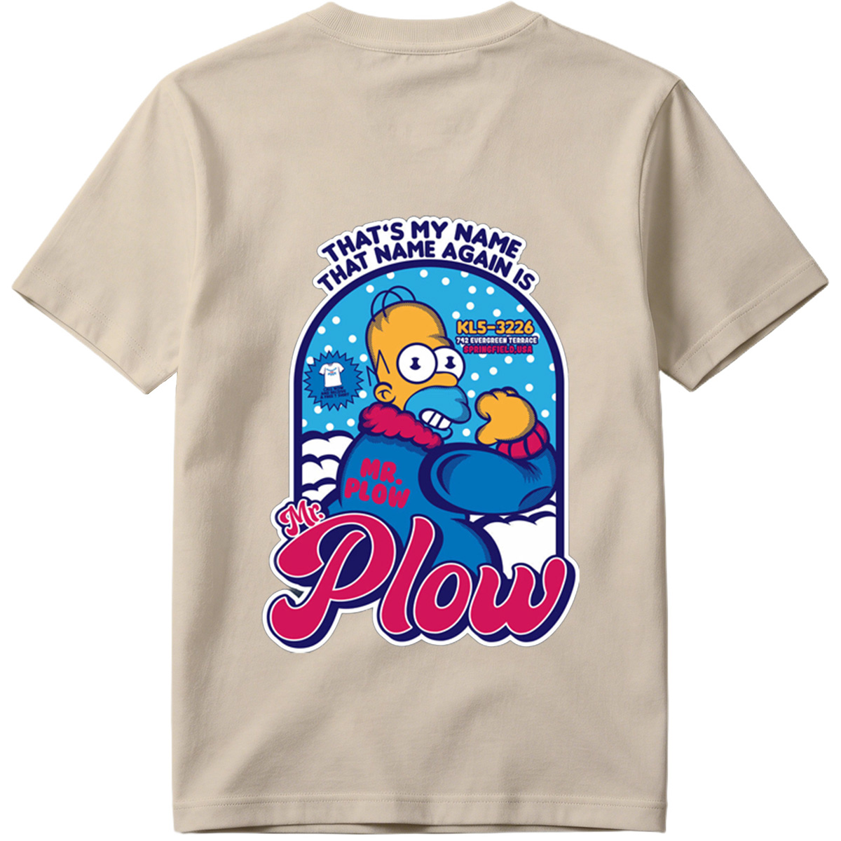 Homer Simpson Mr. Plow Springfield USA - Tee
