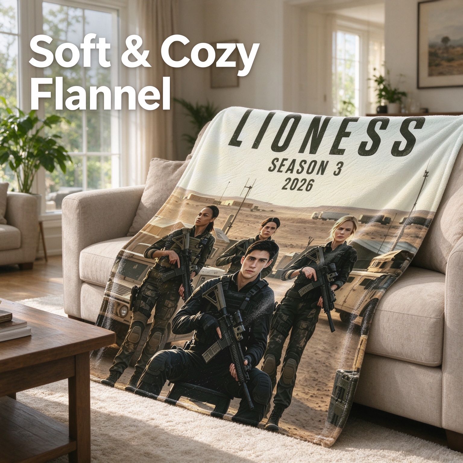 Custom Photo Flannel Blanket Personalized Military Face Print Soft Throw Warm Anti-Pilling Cover for Bed Sofa Unique