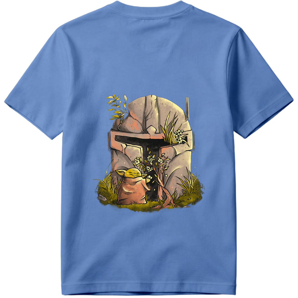 Yoda and Mandalorian Helmet Garden - Tee