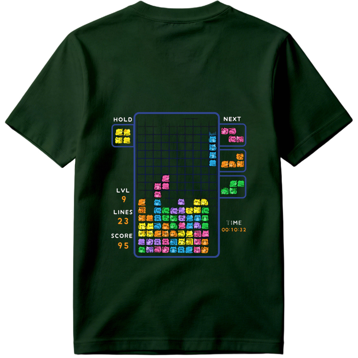 Cat Tetris: Level 9 Action - Tee