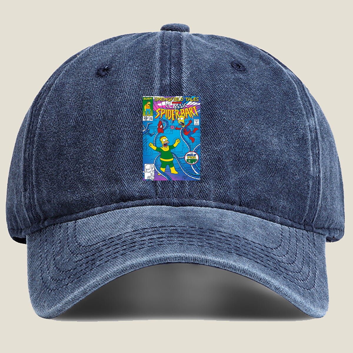 Springfield Tales Featuring Classic Spider-Bart: The Arms of D'Ohc Octopus - Washed Denim - Baseball Cap