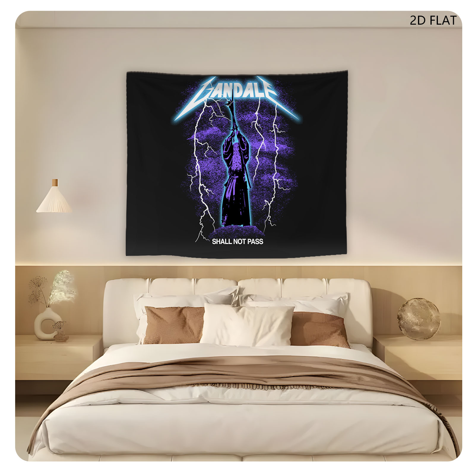Gandalf Shall Not Pass Metallica Style Poster - Tapestry