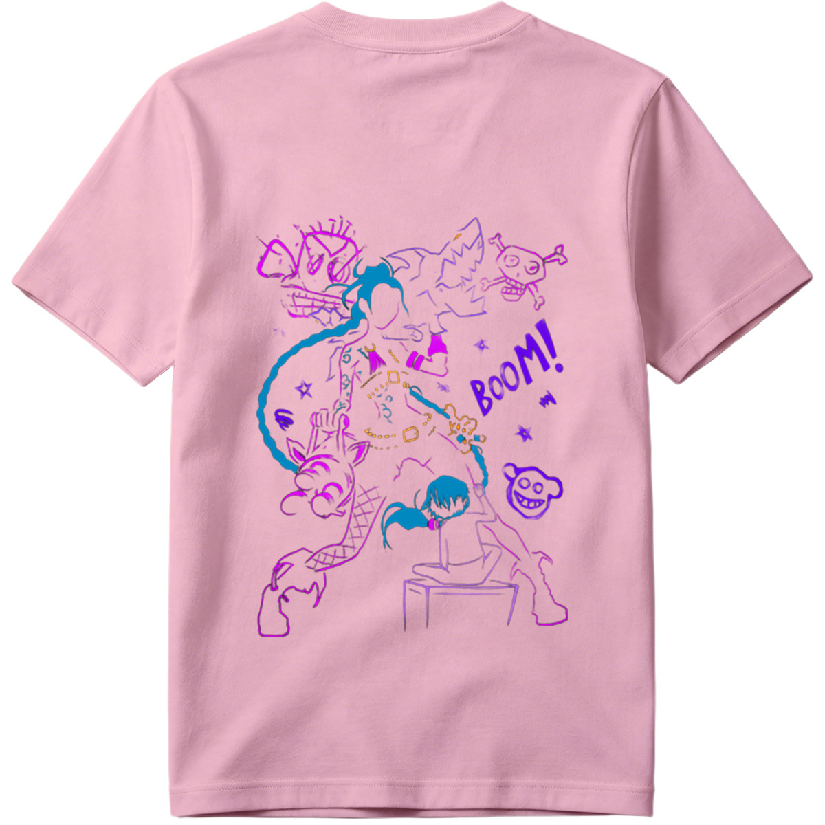 Doraemon and Friends in Neon Chaos: Boom! - Tee