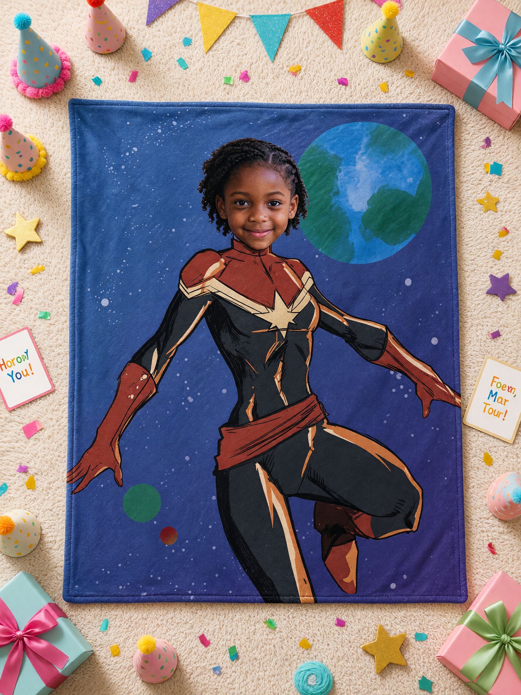 Custom Face Photo Superhero Flannel Blanket, Personalized Plush Throw for Couch and Bed, Unique Birthday Keepsake Gift