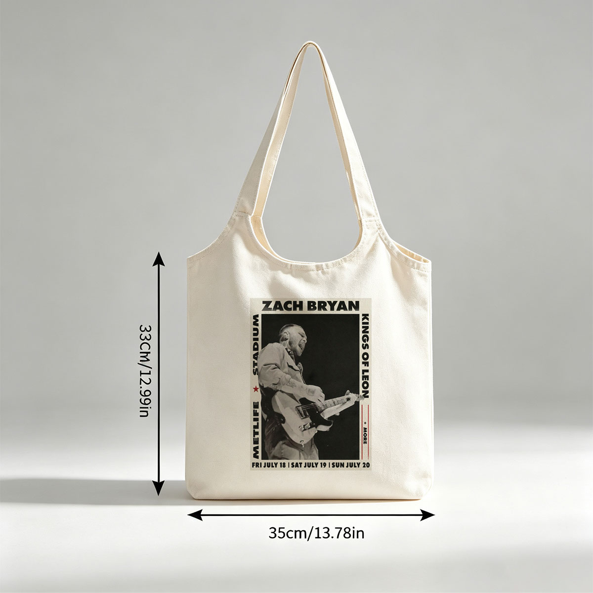 Zach Bryan Live Performance at MetLife Stadium with Kings of Leon and More - Canvas shoulder bags/