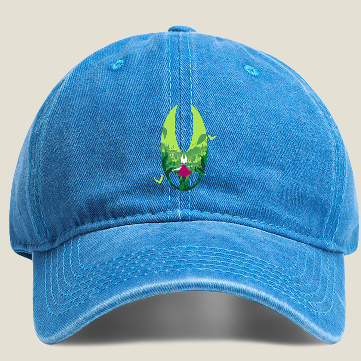 Hollow Knight: Hornet in the Green Grove - Washed Denim - Baseball Cap