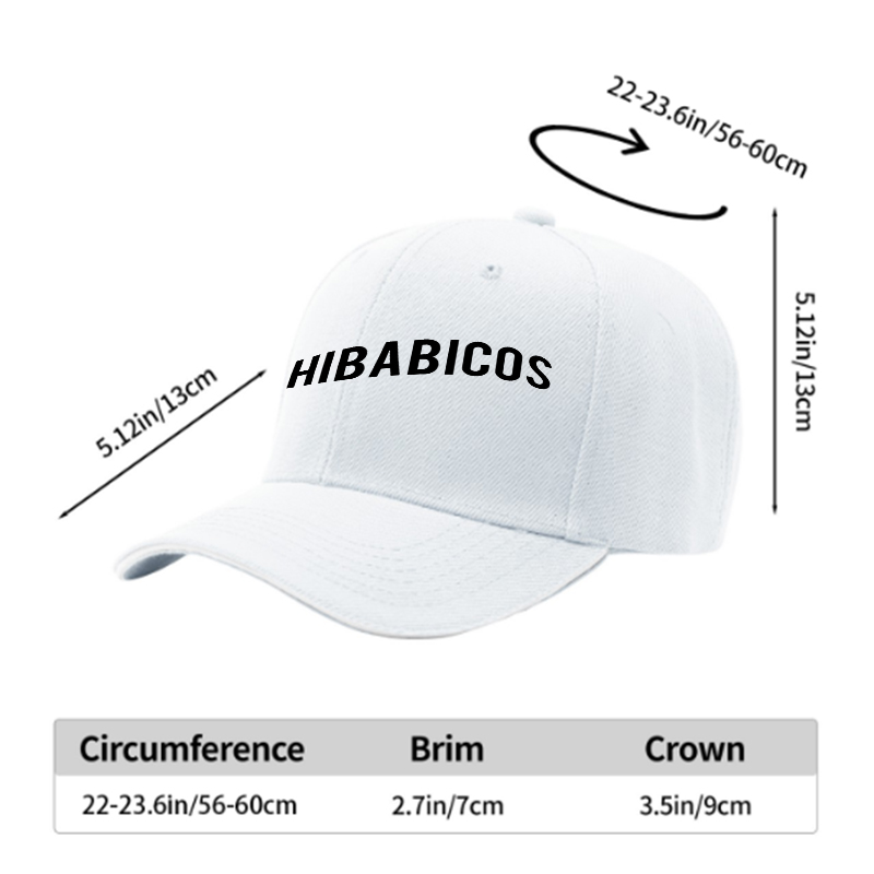 Unisex Classic Sandwich Hat with HIBABICOS Logo Print - Perfect for Outdoor Activities, Travel, and Casual Wear - Ideal for Adults Seeking Stylish and Comfortable Headwear