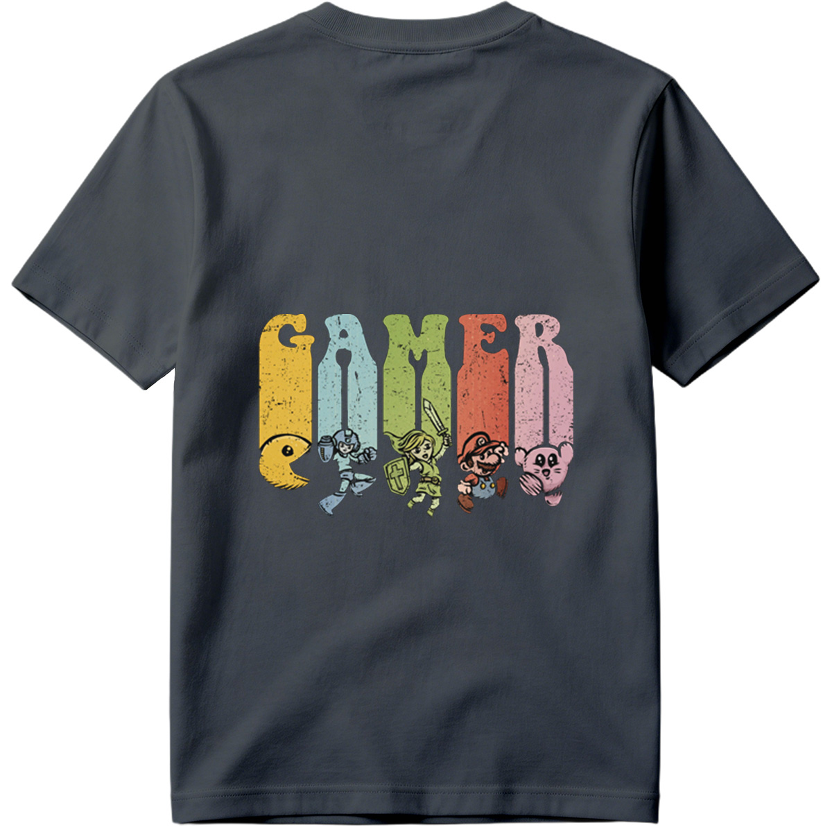 Gamer: Pac-Man, Mega Man, Zelda, Mario, Kirby - Tee