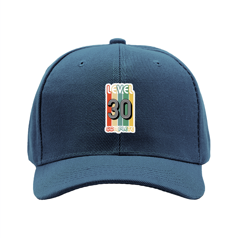 1pc New Baseball Cap Level 30 Complete Retro Print Unisex Adjustable Hat for Outdoor Activities and Casual Wear Adults Fashion Statement Cap