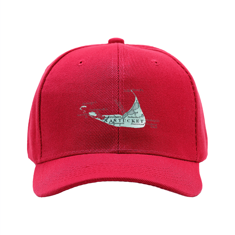 1pc New Baseball Cap with Nantucket Island Print and Text Design Unisex Adjustable Hat for Outdoor Activities Travel and Casual Wear Suitable for Adults and Teens