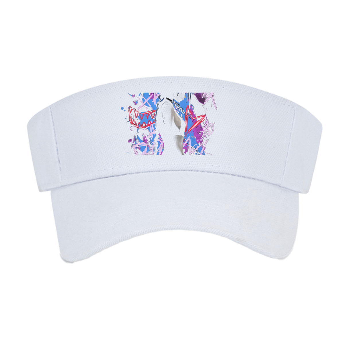 Silhouetted Figure with Abstract Graffiti Background -  Visor cap