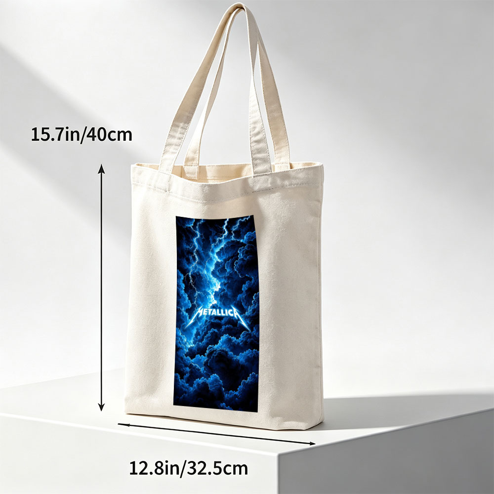 Metallica Stormy Sky Lightning Thunder Clouds Wallpaper - Canvas tote bags