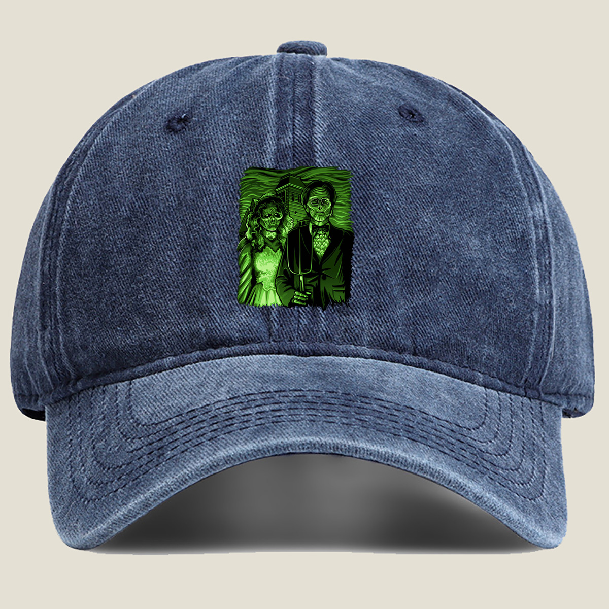 The Addams Family: Morticia and Gomez - Washed Denim - Baseball Cap