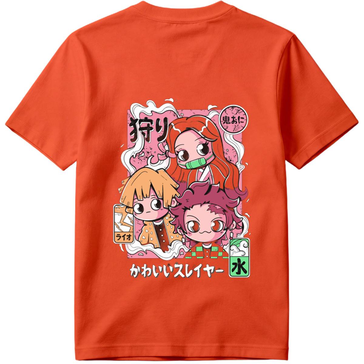 Cute Slayer: Nezuko, Zenitsu, and Tanjiro - Tee