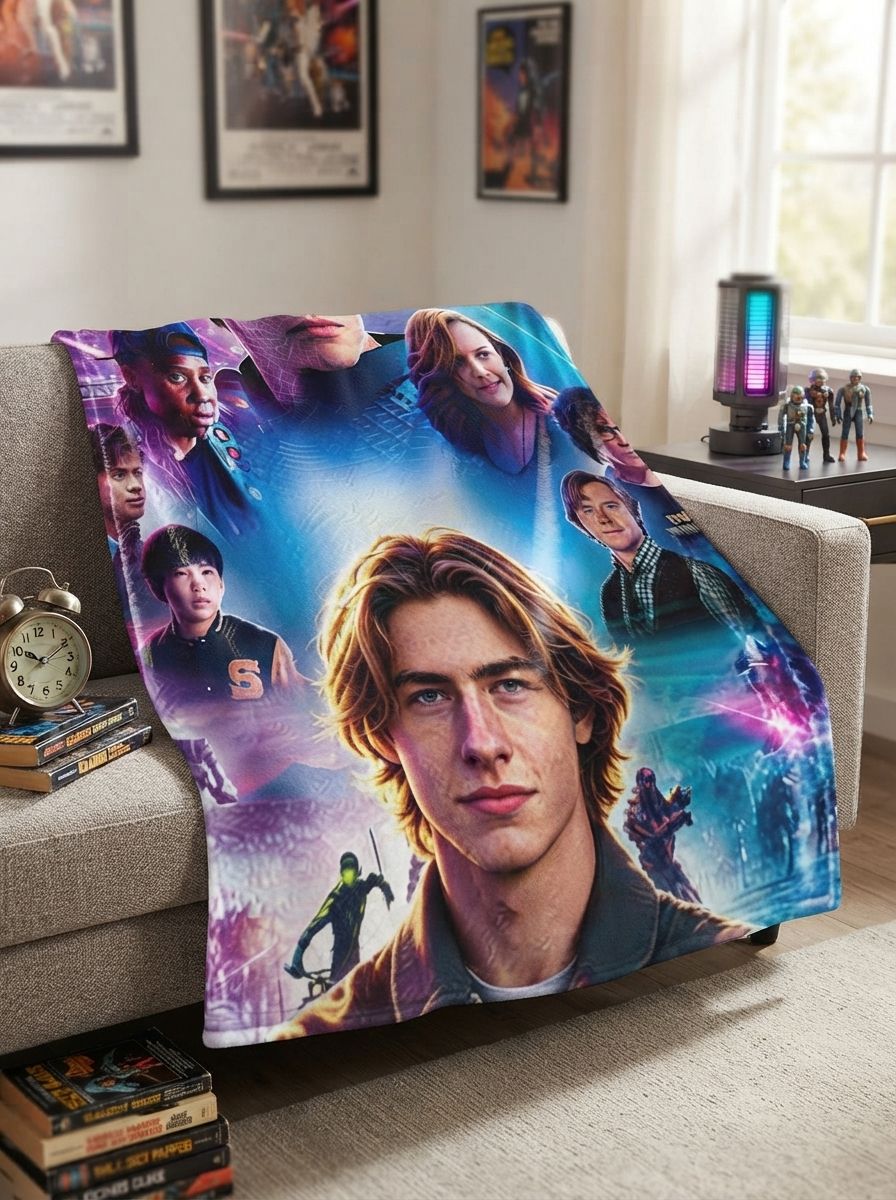 Custom Photo Face Blanket Personalized Flannel Throw Lightweight Cozy Fleece Bed Sofa Blanket Ideal Unique Gift